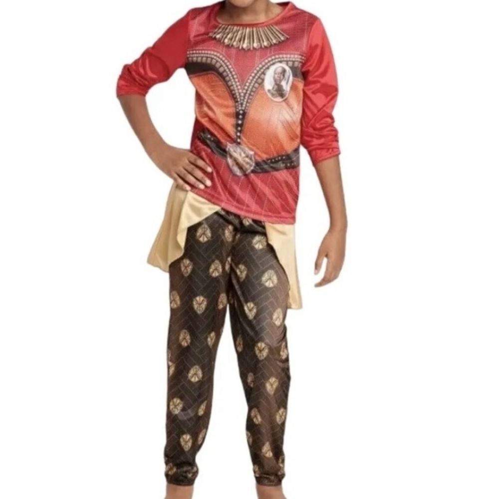 Marvel Black Panther Wakanda Forever Red Black and Gold Pajamas Kids XS